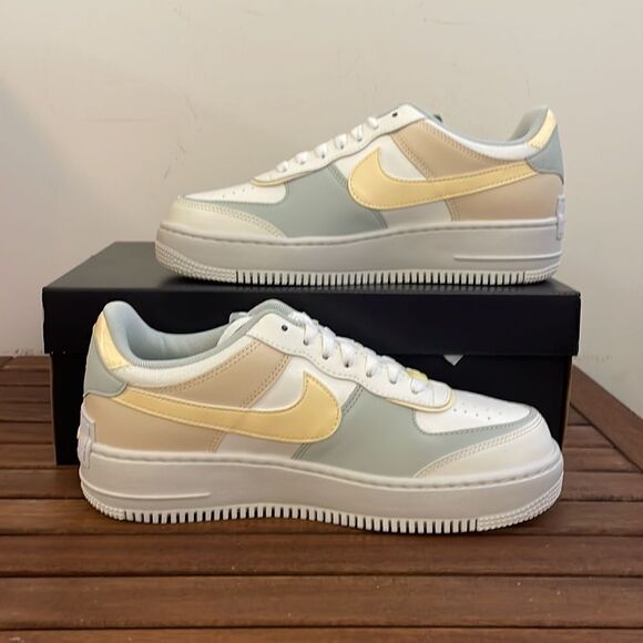 Nike Air Force 1 Shadow Sail Light Silver Citron US Women 9.5/UK 7(DR7883-101) - Picture 3 of 14